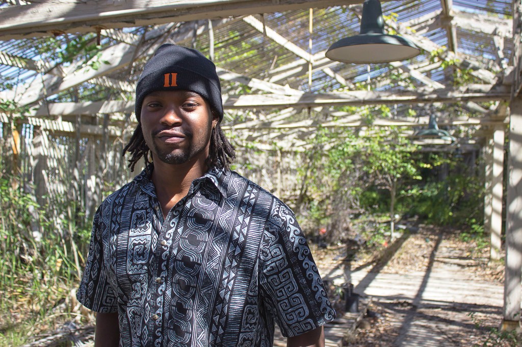 Former Oregon State football player, Akeem Gonzales, poses in an abandoned green house in the Horticulture Center of Pierce College, Woodland Hills, Calif., on March 15, 2014. Gonzles left Oregon State to pursue an education in horticulture with Pierce College. Photo: Nico Heredia