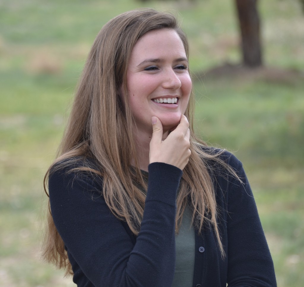 Emily Anderson, 28, is an Assistant Professor of English at Pierce College outside room 2200 her office in Woodland Hills, Calif. on Thursday, April 17, 2014. Photo: Marc Dionne