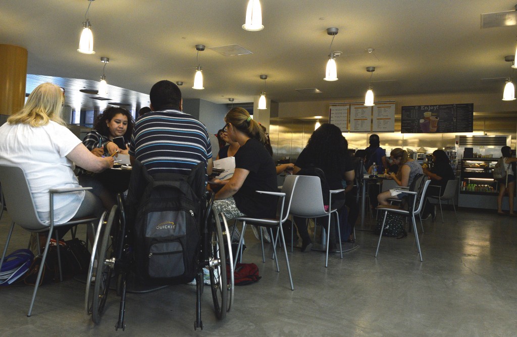 Students gather to study and eat in the Lovebirds Cafe at Pierce College in Woodland Hills, Calif., on Oct. 5, 2014. The lease is set to expire this December and there has been no words on whether they will renew or a replacement will be found. Photo: Laura Chen/Special to the Roundup