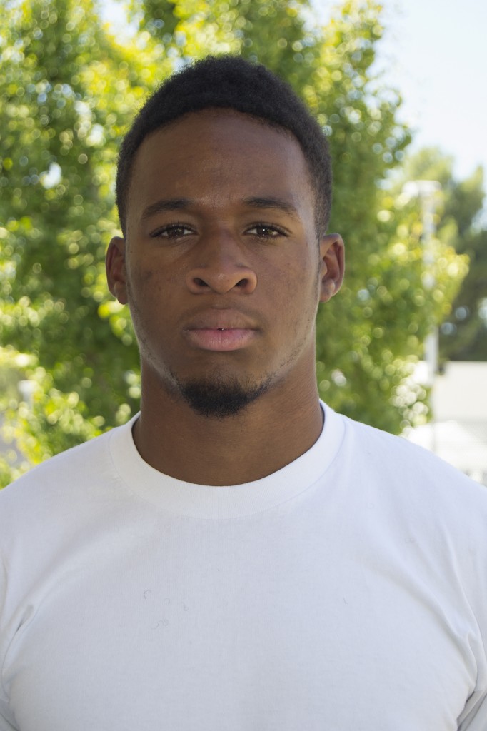 Deandre Jordan the defensive back for the football team in Pierce College at Woodland Hills, Calif. on Sept. 15, 2014. Jordan has his face shot for the Player of the Week article because he had 190 tackles with a 21-7 victory over College of the Desert. Photo: Marc Dionne