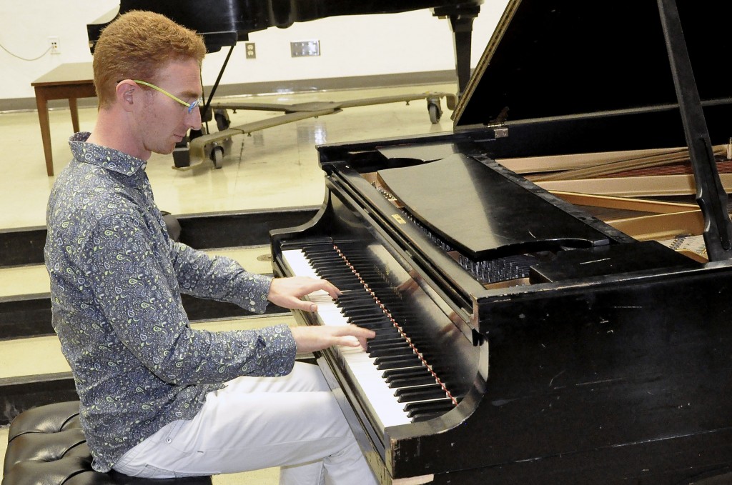 Danny Holt playing Mozart on the piano on Oct. 30, 2014 in Pierce College's Music Building room 3400 in Woodland Hills, Calif.