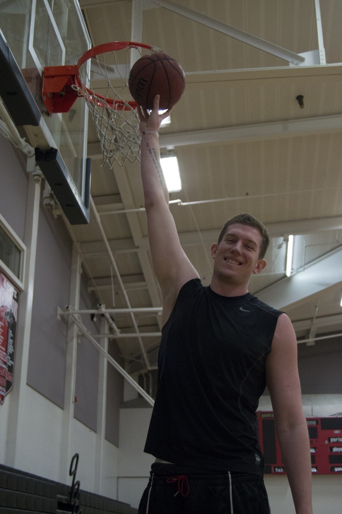 Beau Brown (cq) is a 7 foot 1 inch center for the Brahma basketball team in the North Gym at Pierce College in Woodland Hills, Calif. on Tuesday, Oct. 28, 2014. Photo: Marc Dionne