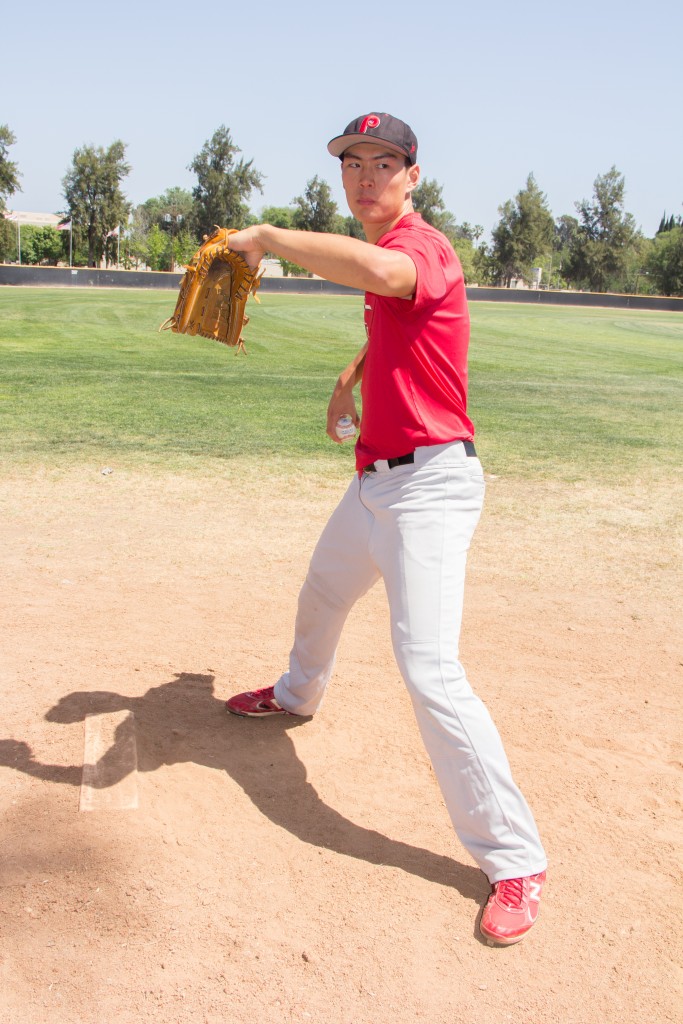 Pierson Ro is a Pierce College baseball pitcher in Woodland Hills, Calif., on Monday, April 20, 2015. Photo By: Alan Castro