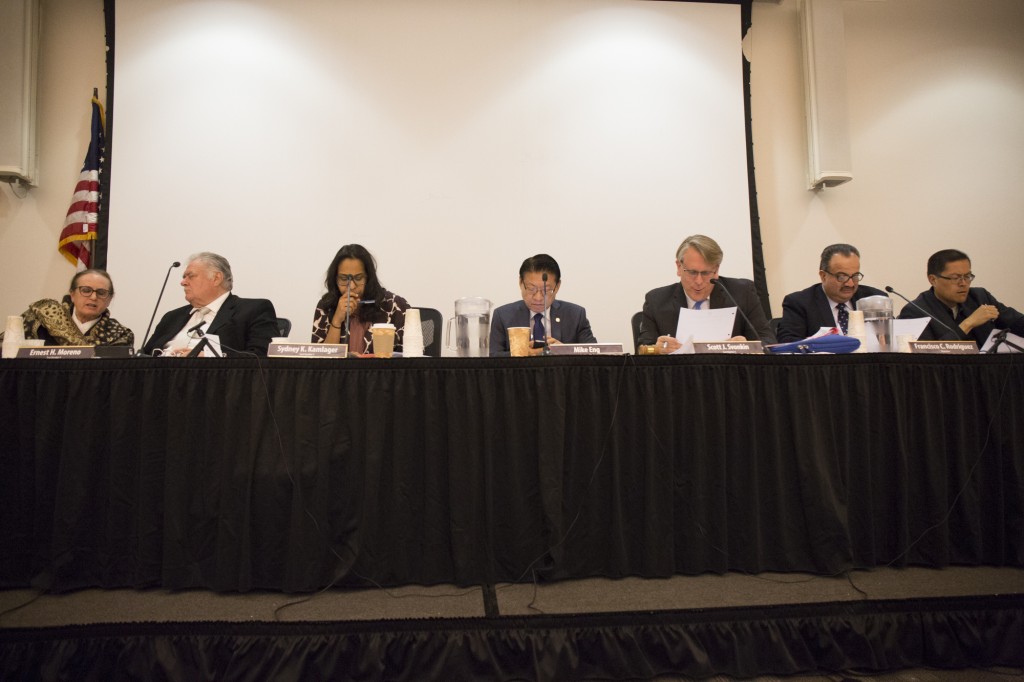 The Board of Trustees held their meeting at The Great Hall at Pierce College on Wednesday, Feb. 10, 2016. Woodland Hills Calif. Photo: Taylor Arthur