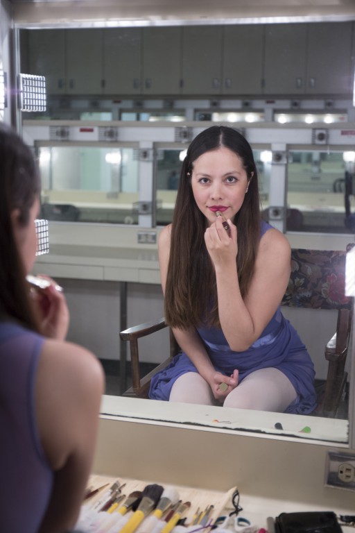 Sandy Luque sits inside the dressing room of the Performing Arts Building on May 16, 2016. At Los Angeles Pierce College in Woodland Hills, Calif. Photo: Taylor Arthur