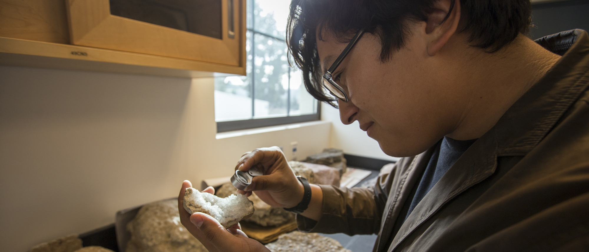 Student works toward his future by digging into the past