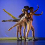 Cassandra Godinez, Michaela Shumper and Christopher de Piazza dance in “Apollo,” during an evening reversal of “Tales, Myths, and Fables” on the main stage of the Performing arts building on Nov. 7, 2016 at Pierce College in Woodland Hills, Calif. Photo by Taylor Arthur