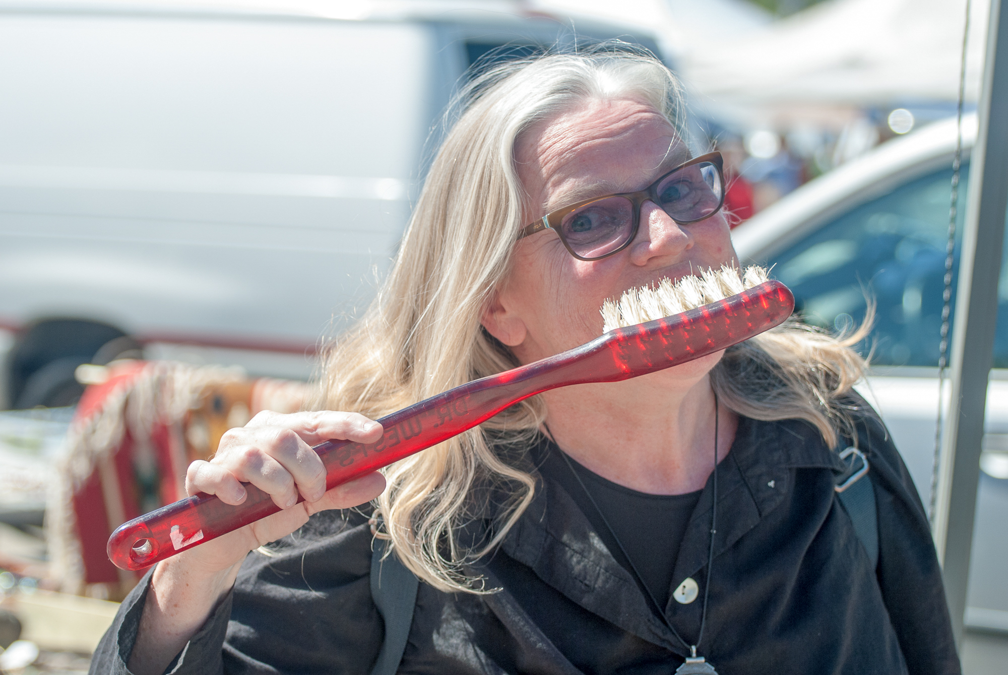 Brushing up at the vintage market