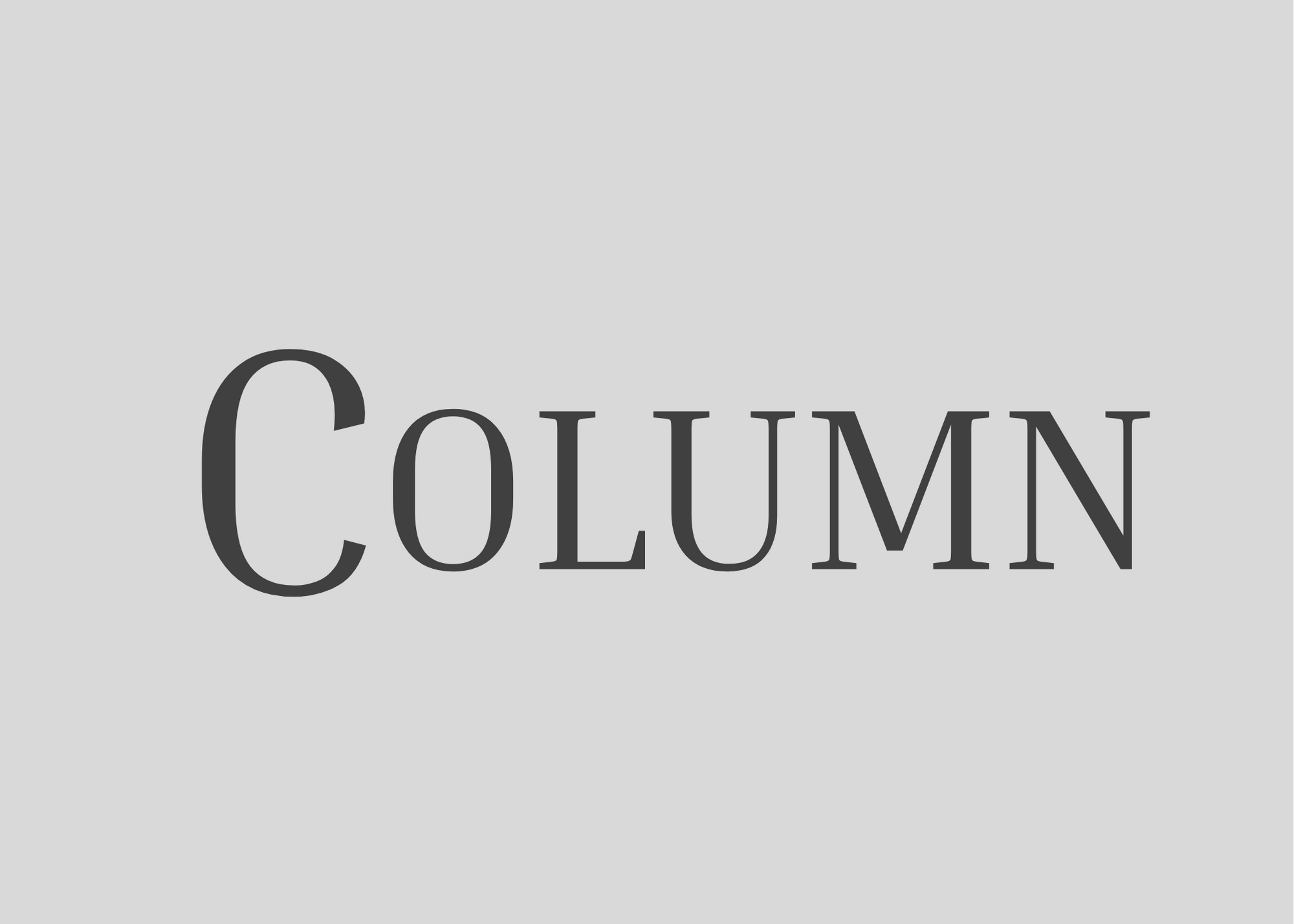 Column: Daily routine